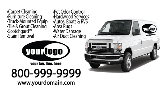 Carpet Cleaning Business Cards #CA01075 Matte Front