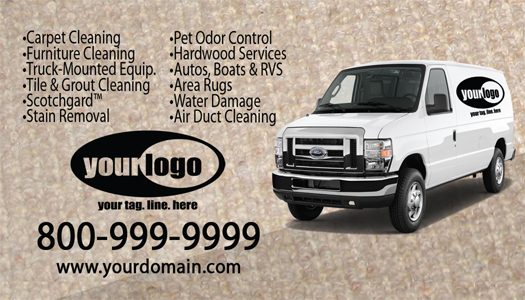 Carpet Cleaning Business Cards #CA01076 Matte Front