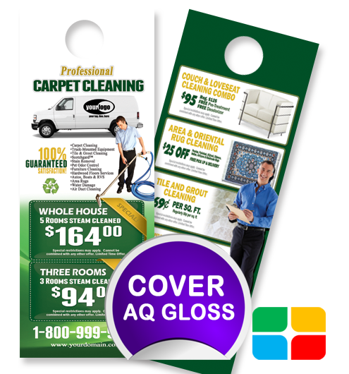 Carpet Cleaning Door Hangers ca01002 4.25 x 11 Cover