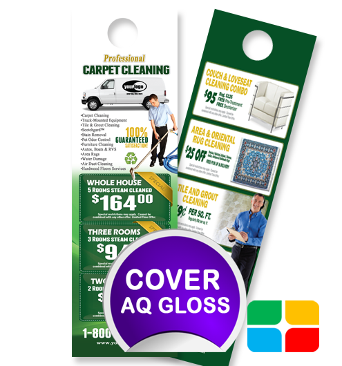 Carpet Cleaning Door Hangers ca01002 4.25 x 14 Cover