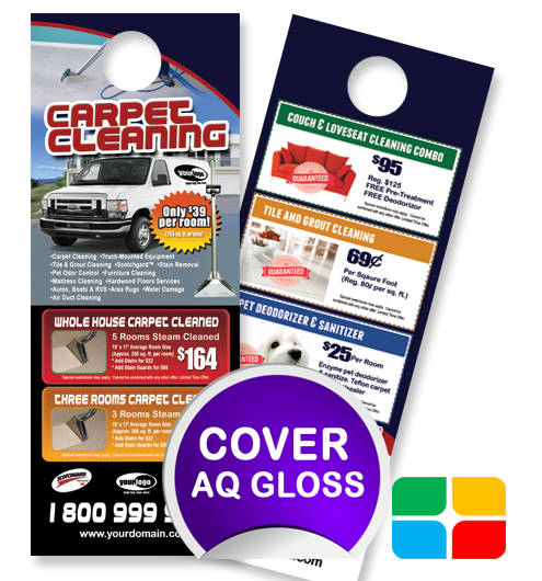 Carpet Cleaning Door Hangers ca01010 4.25 x 11 Cover