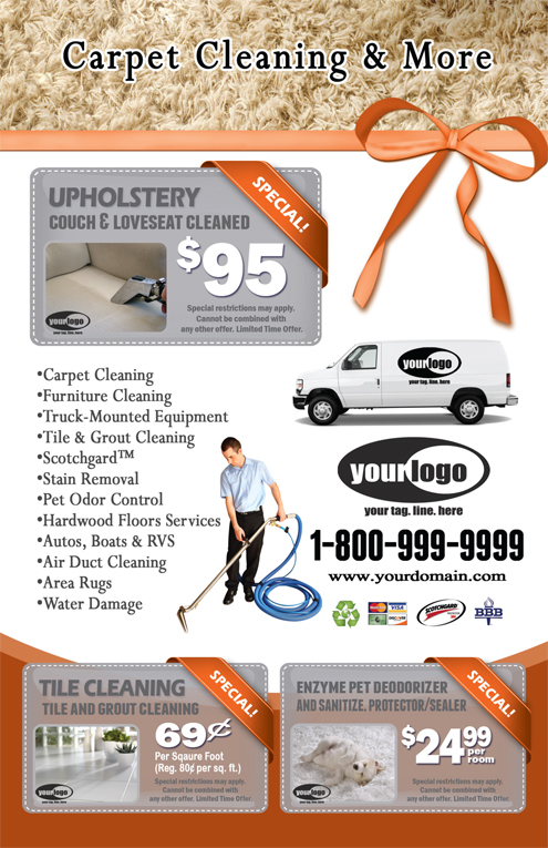 Carpet Cleaning Flyer (8.5 x 5.5) #CA01024 Back