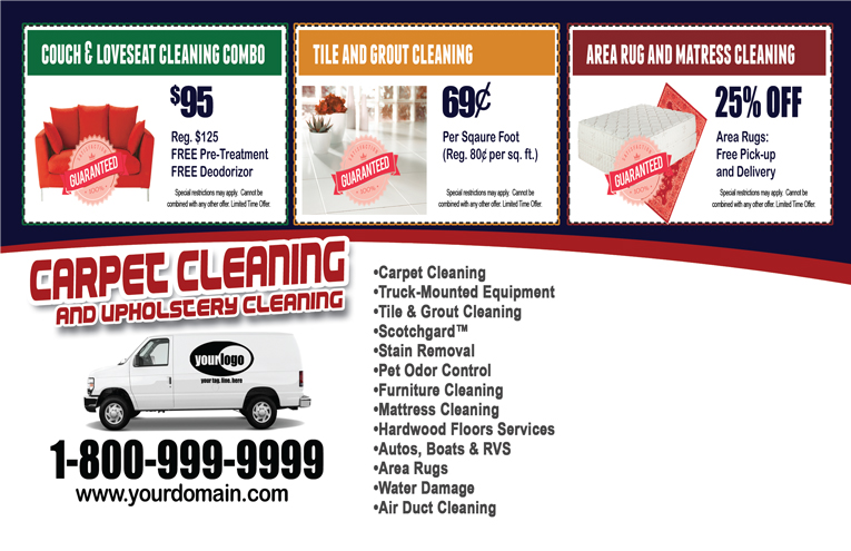 Carpet Cleaning Postcard (8.5 x 5.5) #CA01010 Matte Back