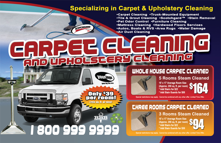 Carpet Cleaning Postcard (8.5 x 5.5) #CA01010 Matte Front