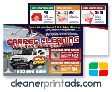 Carpet Cleaning Postcards #CA01010 8.5 x 5.5 Matte