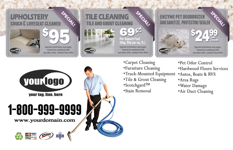 Carpet Cleaning Postcard (8.5 x 5.5) #CA01020 Matte Back