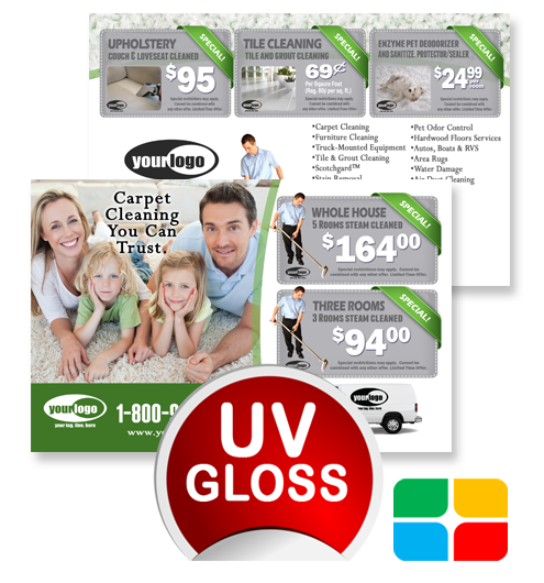 Carpet Cleaning Postcards ca01023 4 x 6 UV Gloss