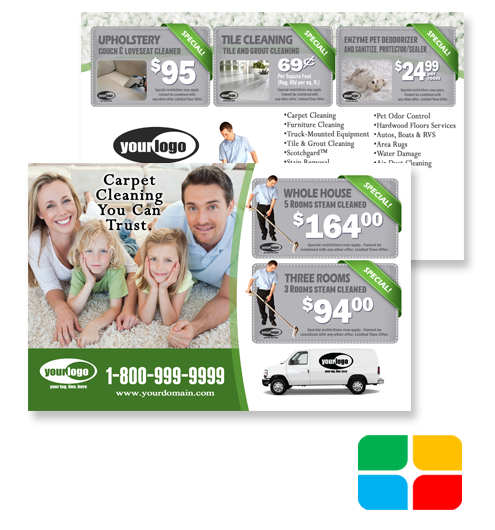 Carpet Cleaning Postcards ca01023
