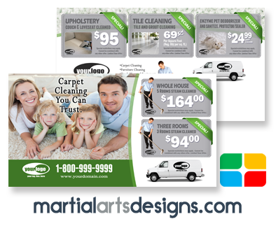 Carpet Cleaning Postcards #CA01023 6 x 11 UV Gloss