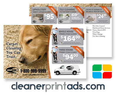 Carpet Cleaning Postcards #CA01024 8.5 x 5.5 Matte